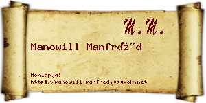 Manowill Manfréd névjegykártya